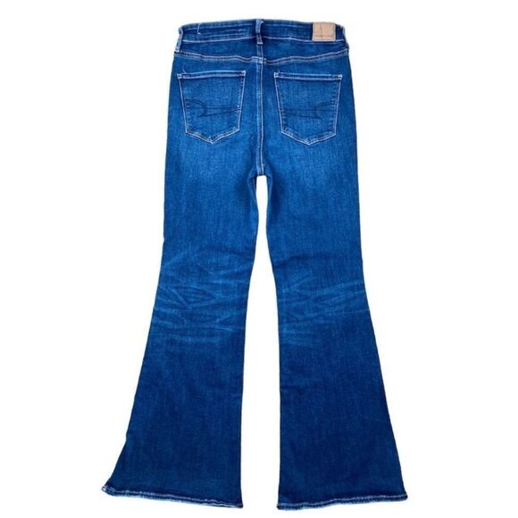 American Eagle next level stretch super high rise flare jeans with slit at ankle - Picture 7 of 12